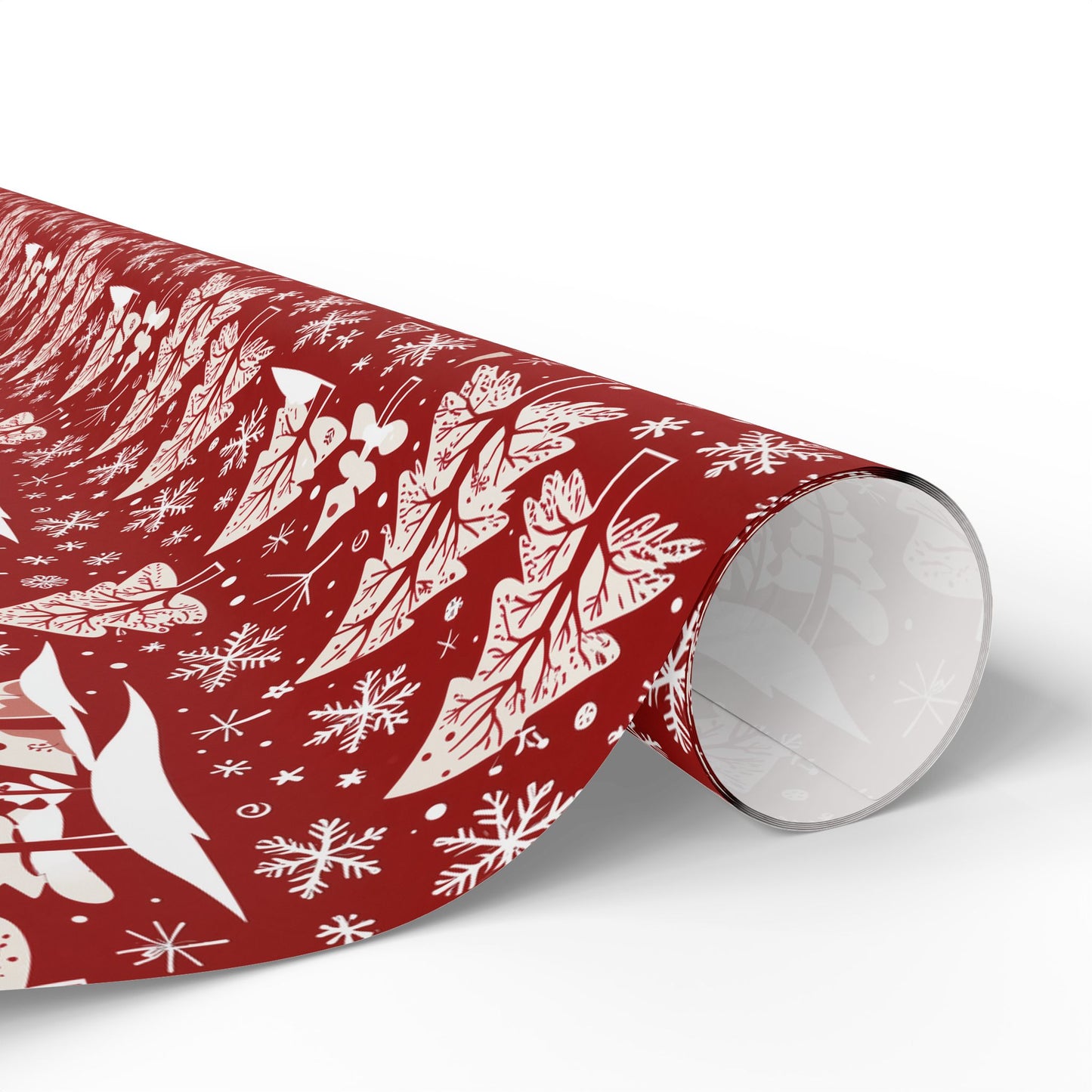 Nordic Noel – Red & White Forest Wrapping Paper