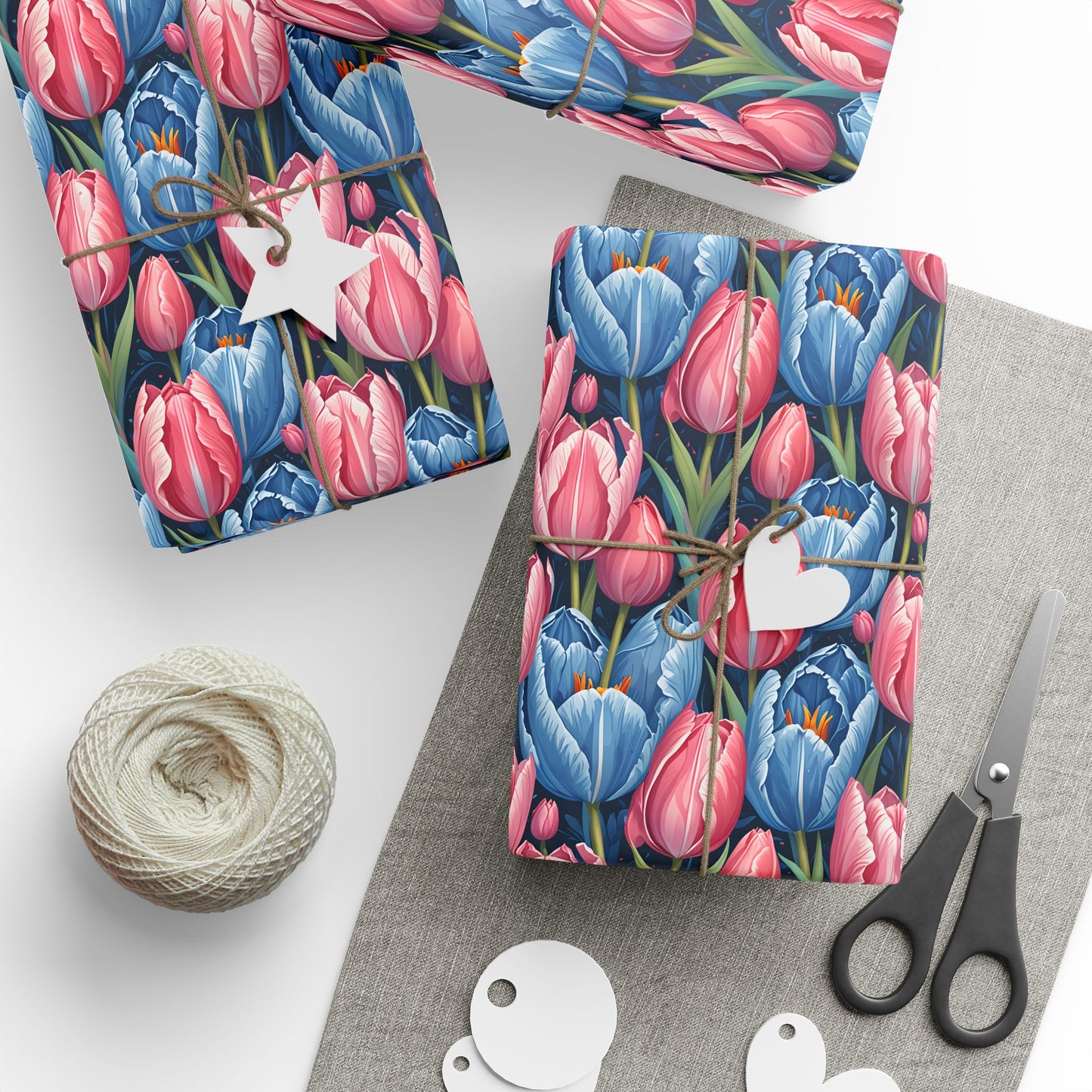 Vibrant Tulip Floral Wrapping Paper