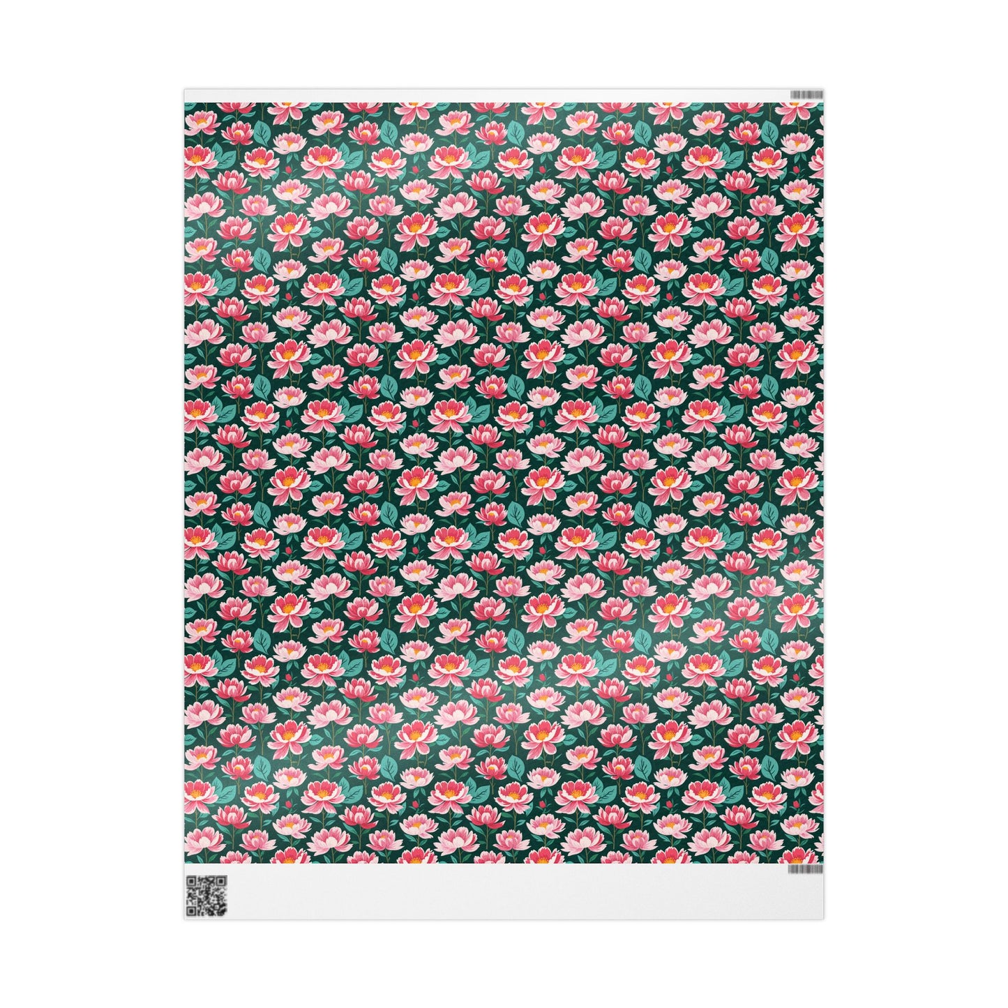 Pink & Green Floral Gift Wrapping Paper
