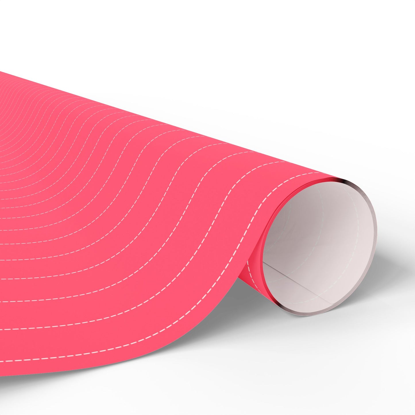 Bright Pink & Cream Striped Wrapping Paper