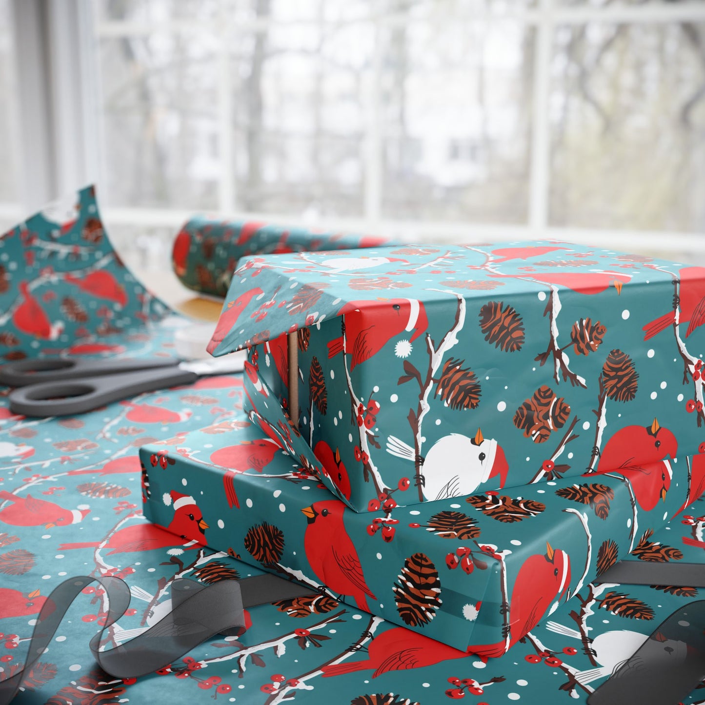 Cardinals & Cones Holiday Wrapping Paper