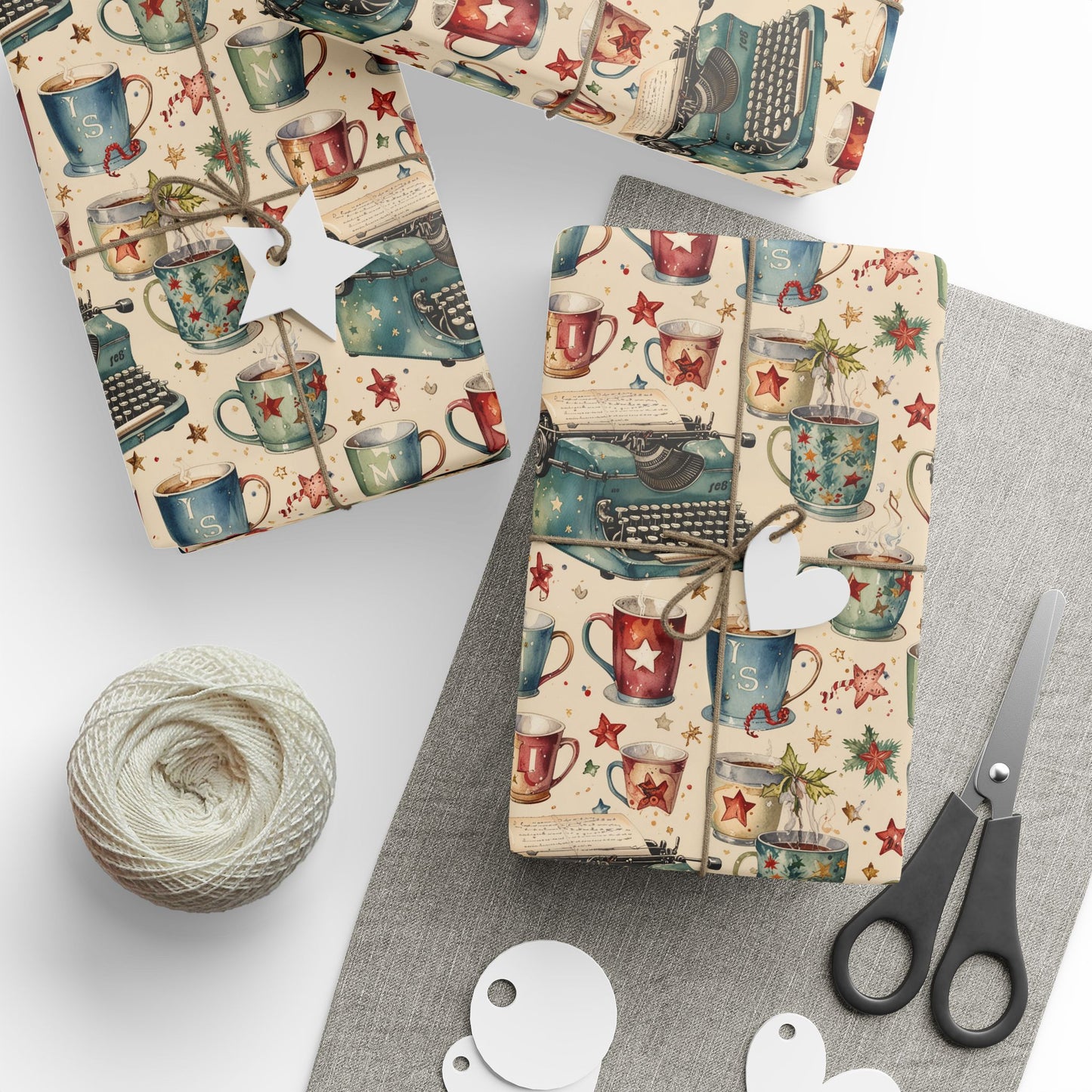 Warm Words & Cocoa – Vintage Writer Wrapping Paper