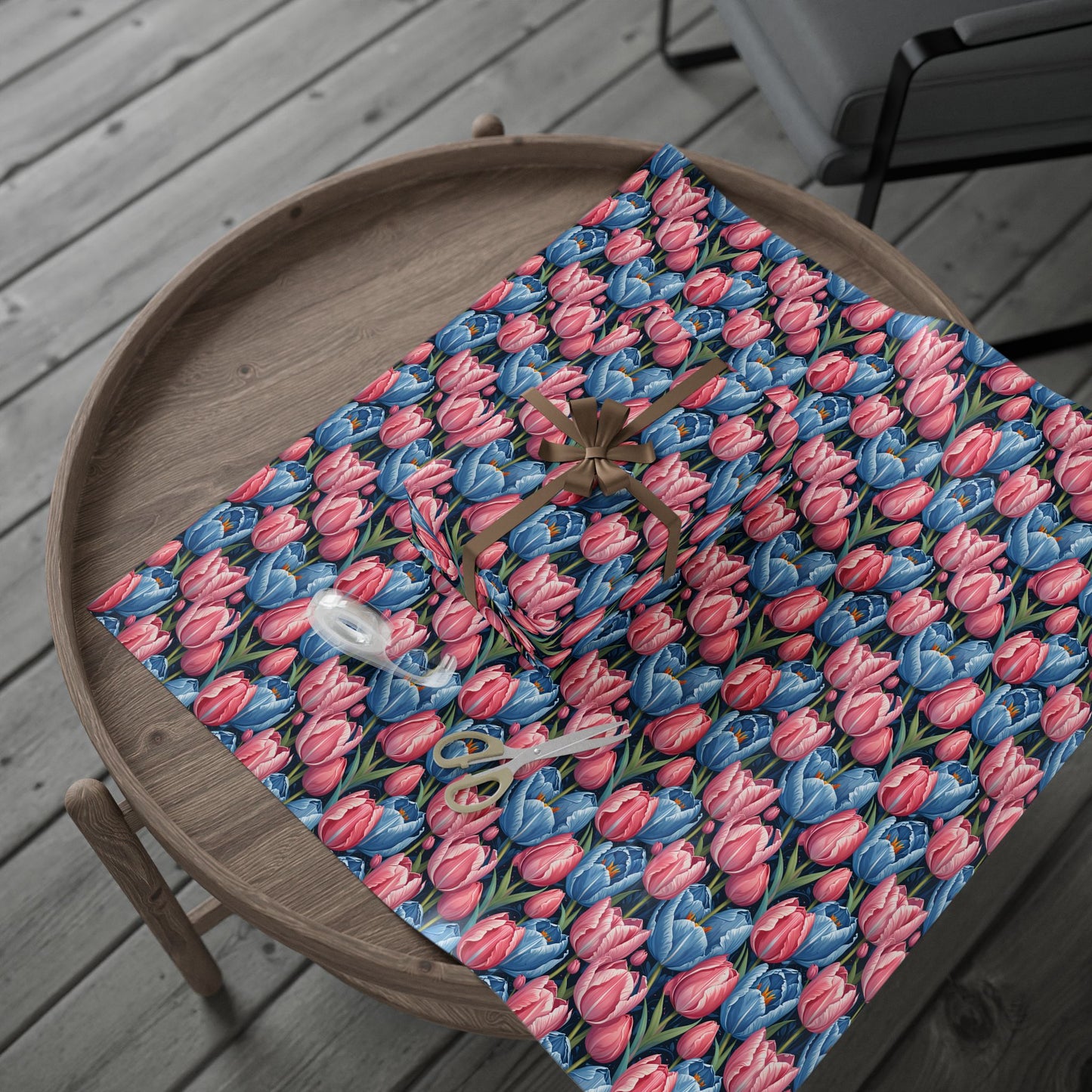 Vibrant Tulip Floral Wrapping Paper