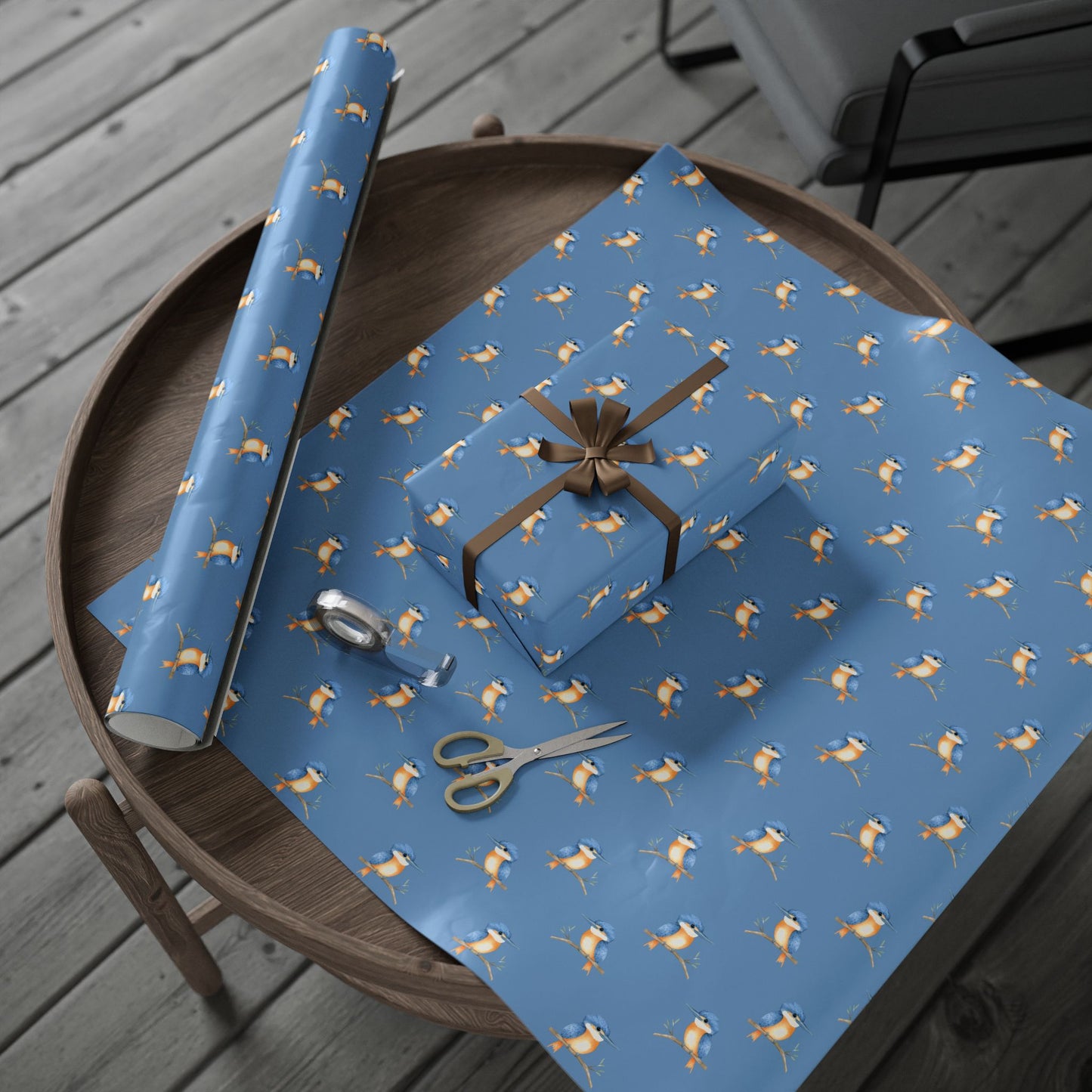 Blue Kookaburra Wrapping Paper