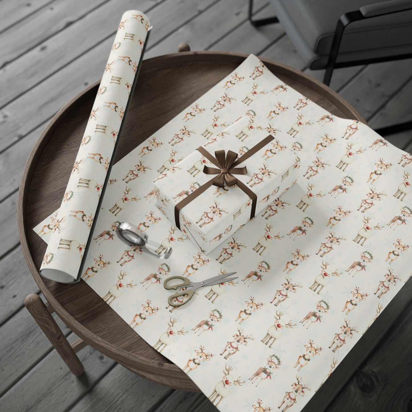 Oh Deer, It's Festive! – Whimsical Reindeer Wrapping Paper