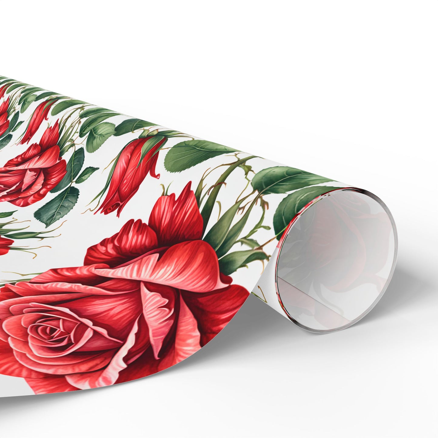Chic Red Rose Wrapping Paper Roll