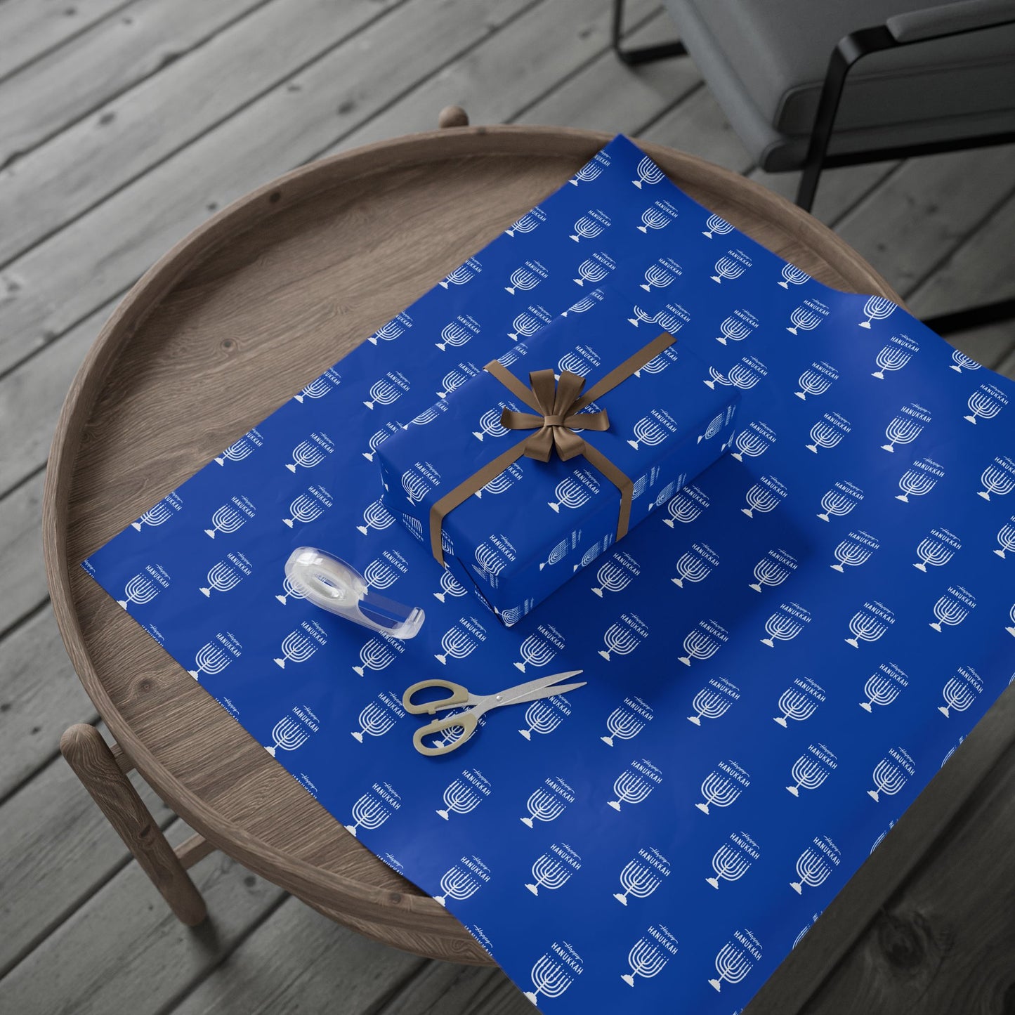 Elegant Hanukkah Wrapping Paper Set