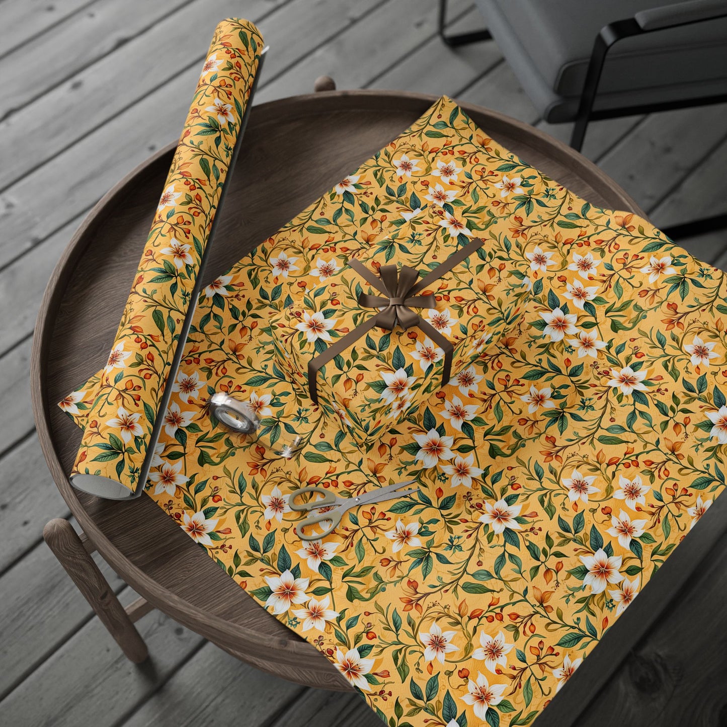 Golden Bloom – Floral Wrap