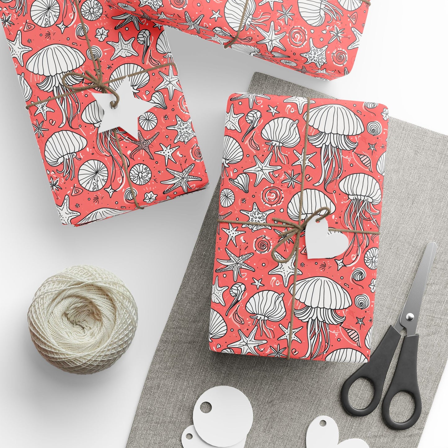 Wrapping Papers - Drift & Flow – Artistic Jellyfish Gift Wrap