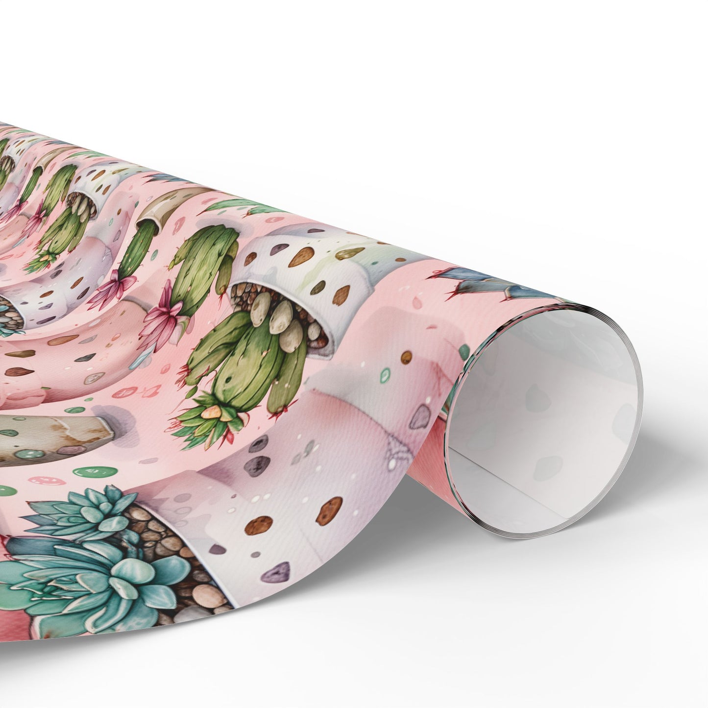 Pink Succulent Plant Gift Wrap