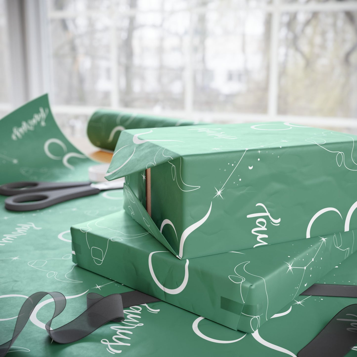 Grazed & Grounded – Taurus Zodiac Wrapping Paper