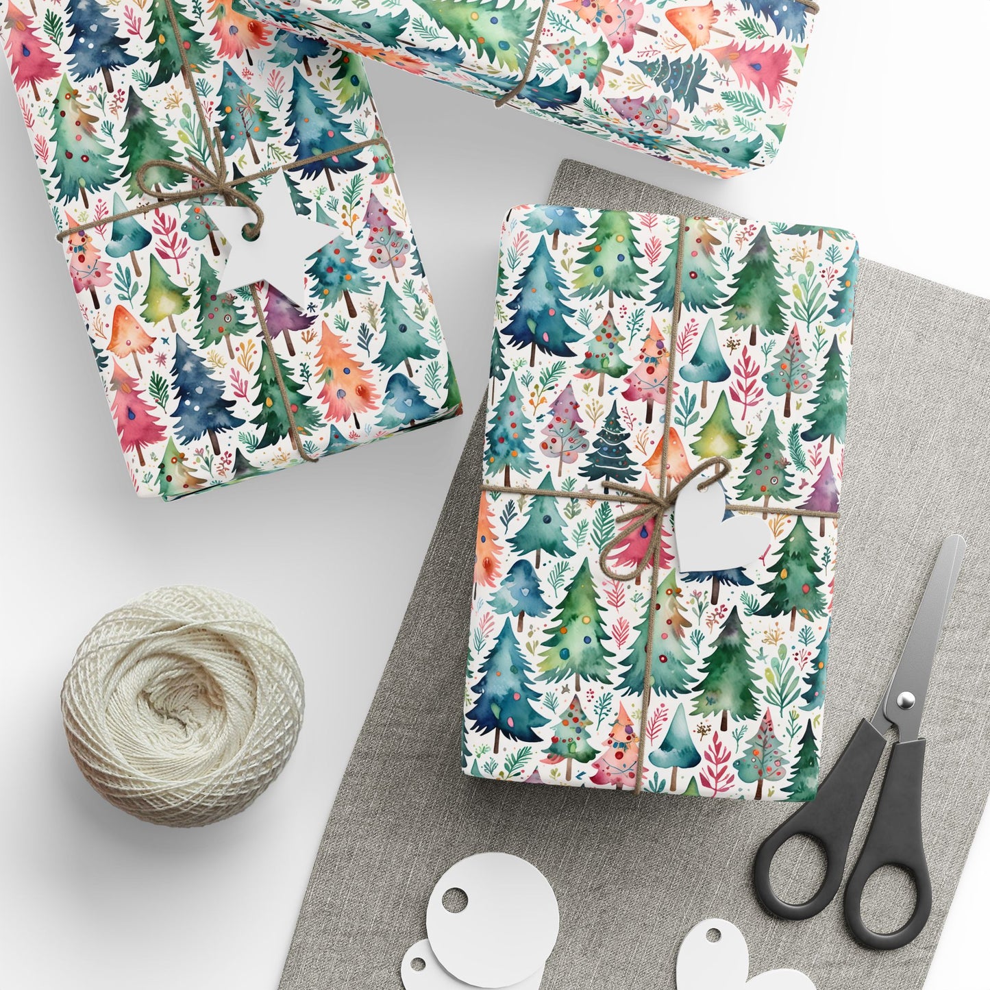 Wrapping Papers - Colorful Christmas Trees