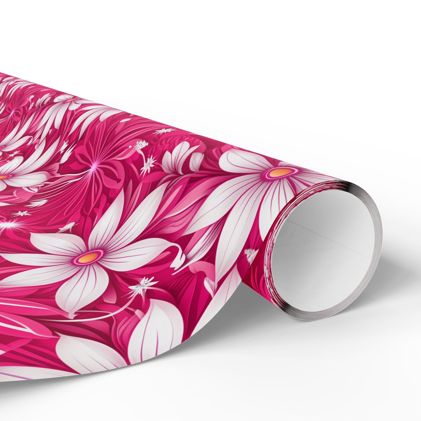 Pink and White Daisies Wrapping Paper