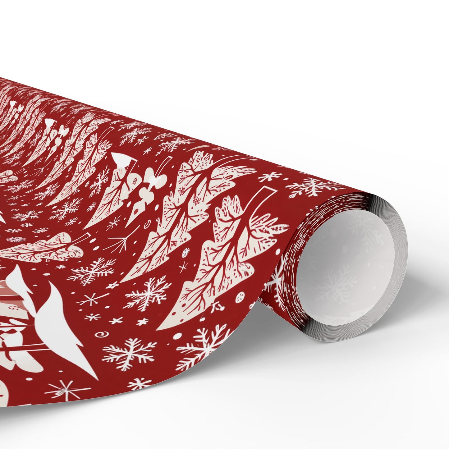 Nordic Noel – Red & White Forest Wrapping Paper