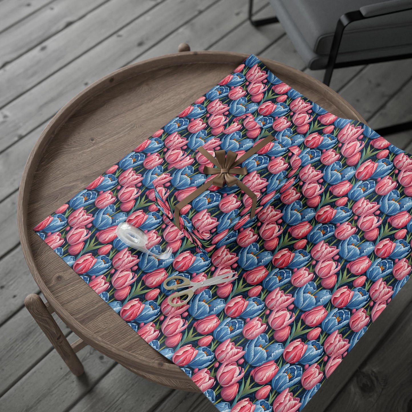 Vibrant Tulip Floral Wrapping Paper