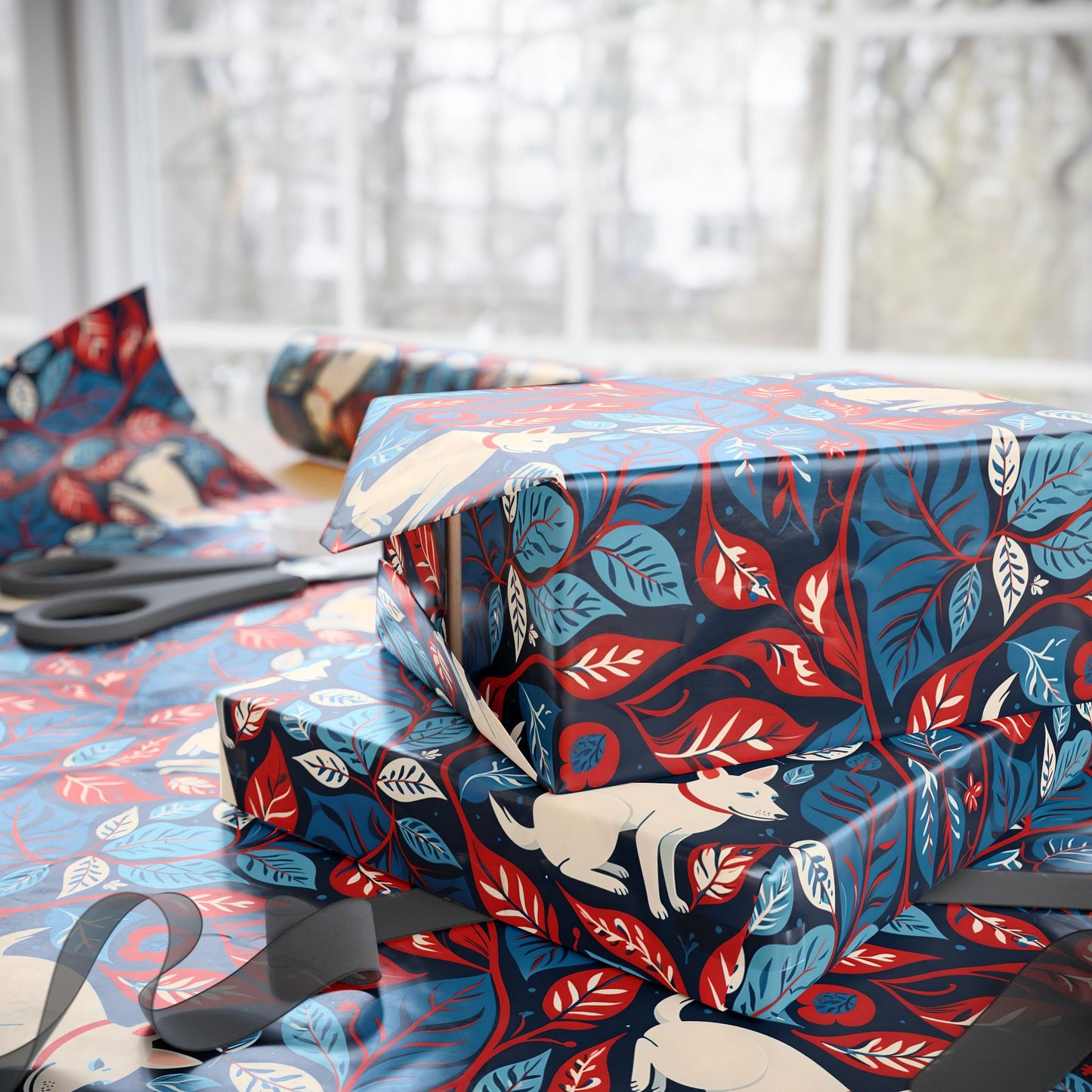 Botanic Pup Parade Wrapping Paper
