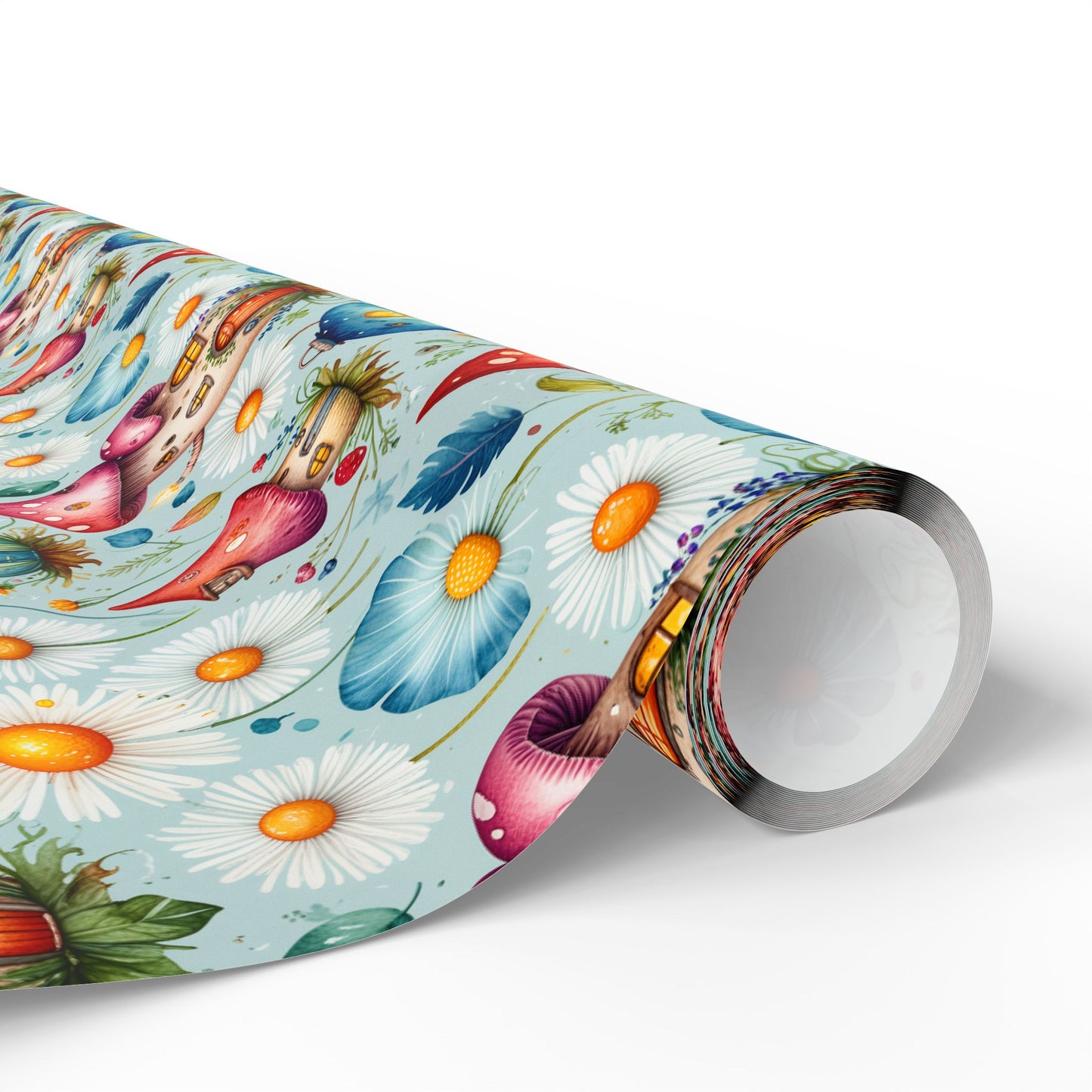 Fairy Mushroom Houses Gift Wrap