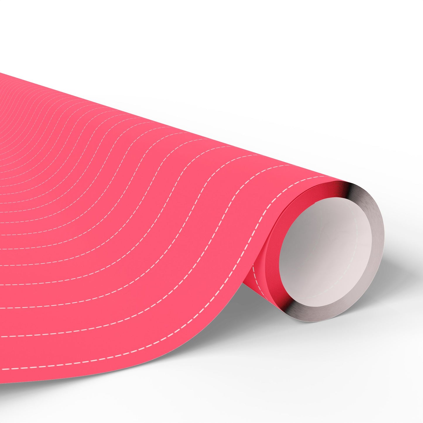 Bright Pink & Cream Striped Wrapping Paper