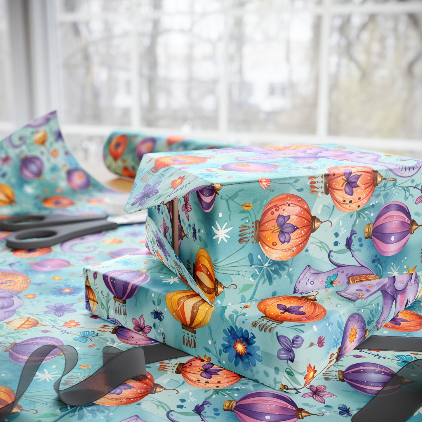 Diwali Festival Elephant Wrapping Papers