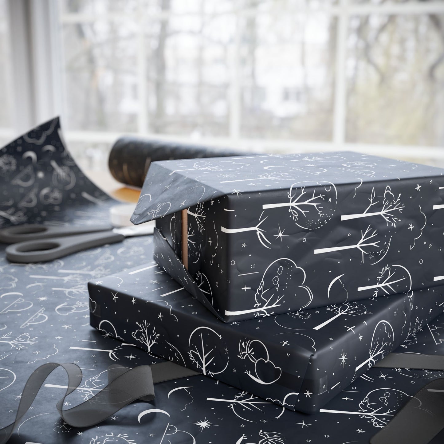 Wrapping Paper - Celestial Grove Night Sky Wrapping Paper