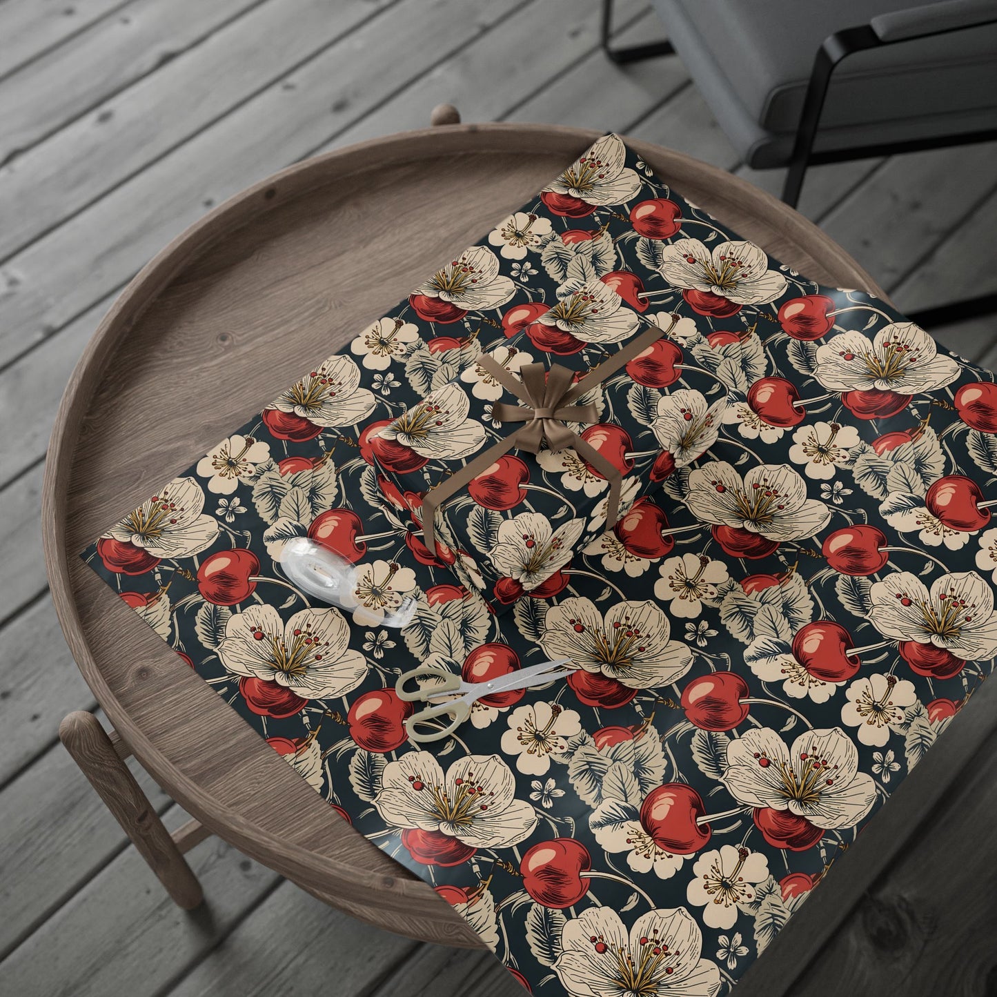 Vintage Cherry and Cherry Blossom Wrapping Papers