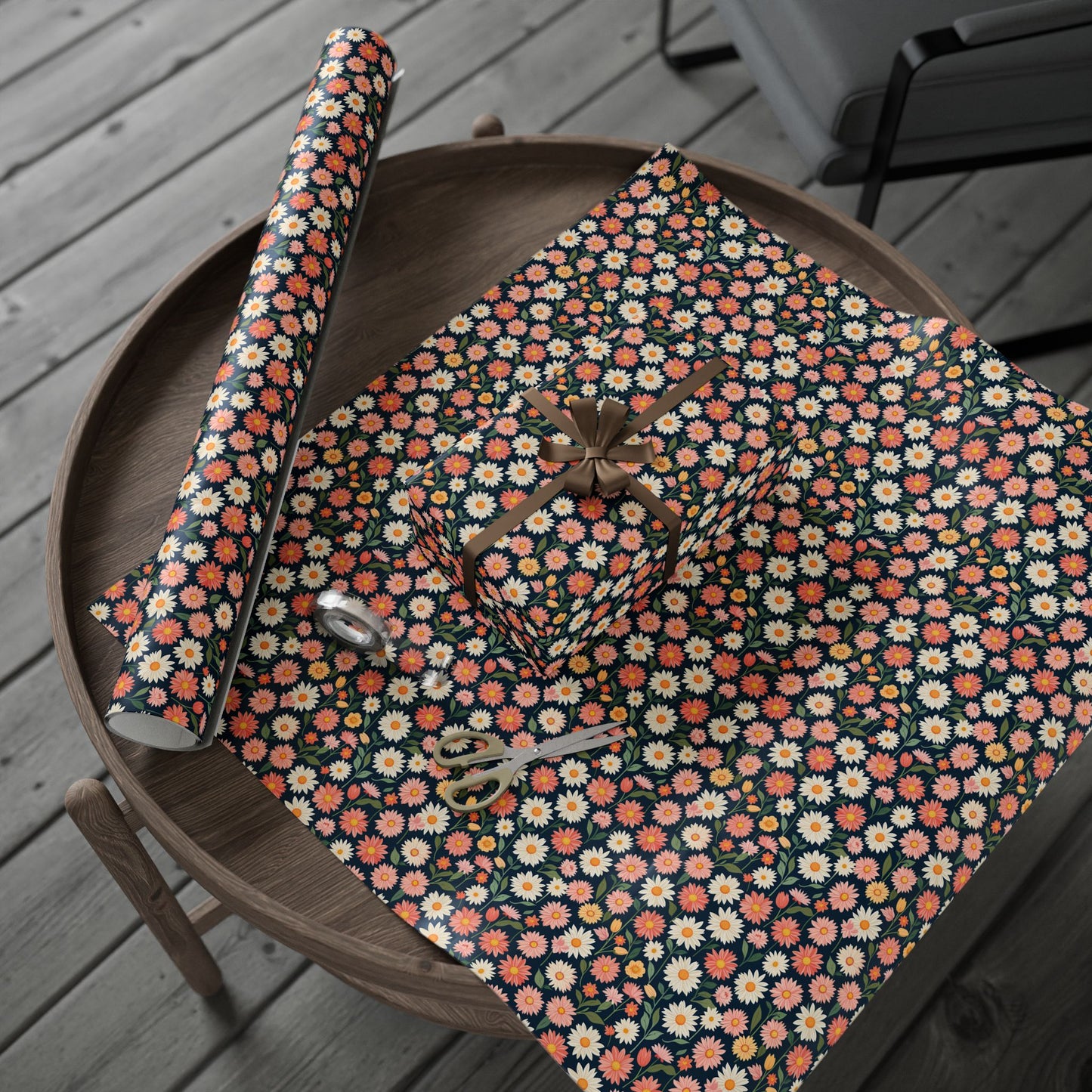 Colorful Daisy Floral Wrapping Paper