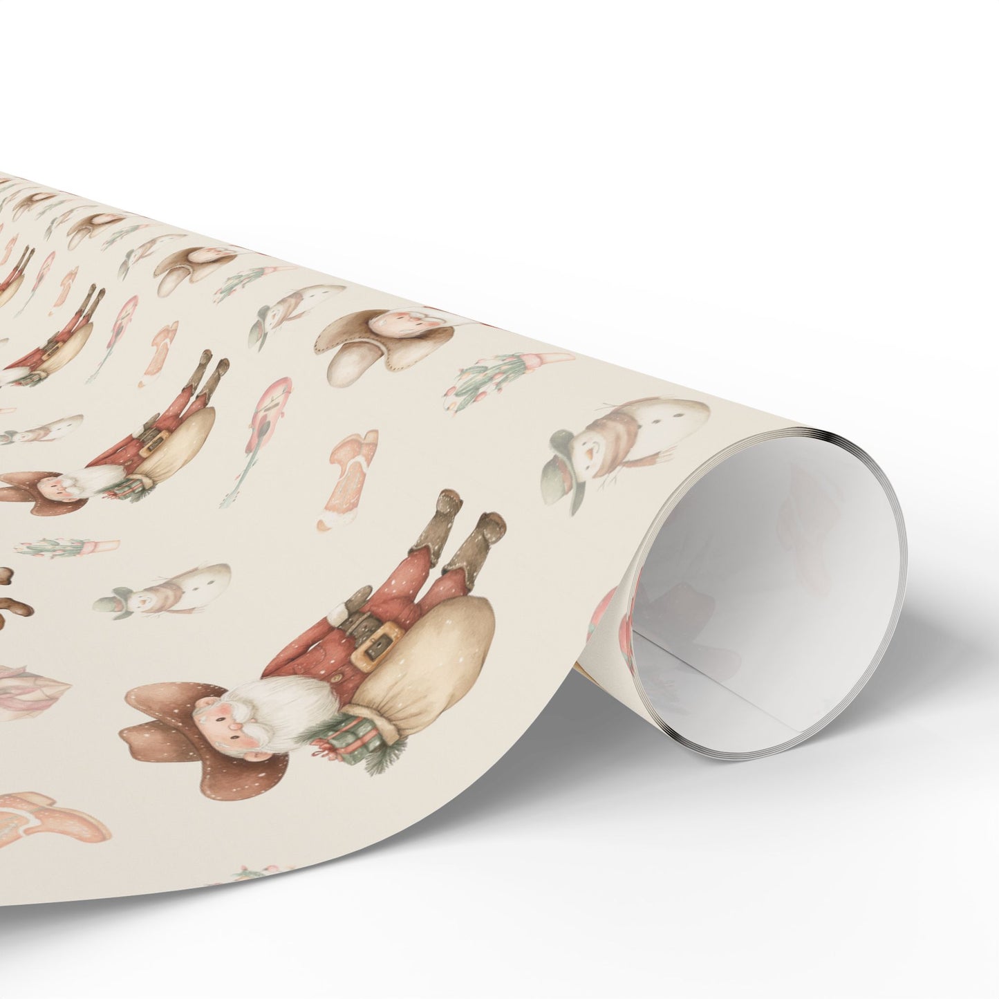 Santa’s Country Christmas – Western Cowboy Wrapping Paper