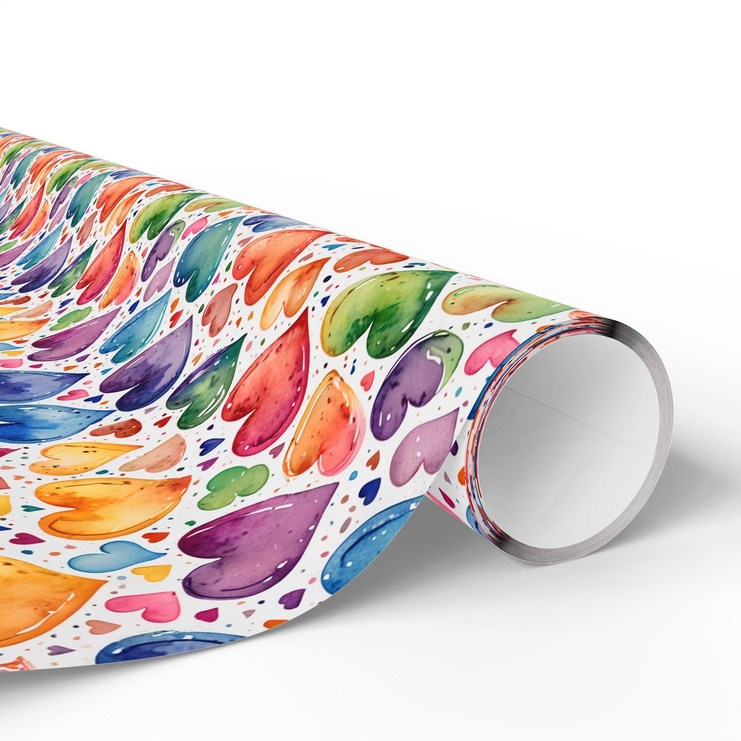 Vibrant Multicolor Heart Wrapping Paper