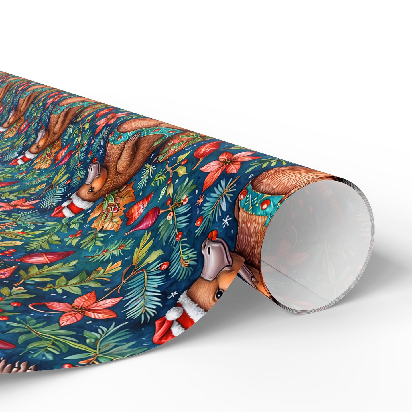 Merry & Quirky – Festive Platypus Wrapping Paper