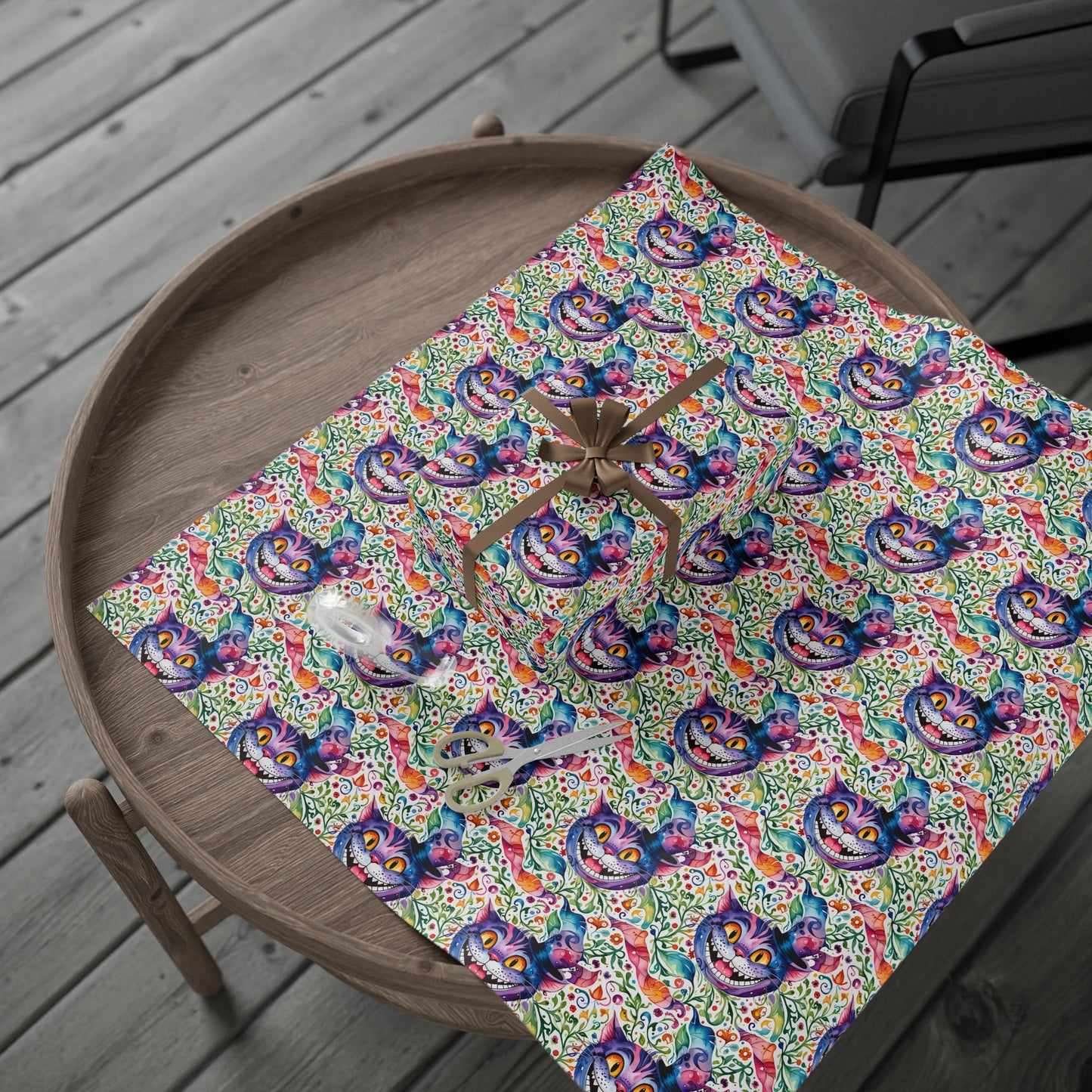 Colorful Cheshire Cat Wrapping Paper