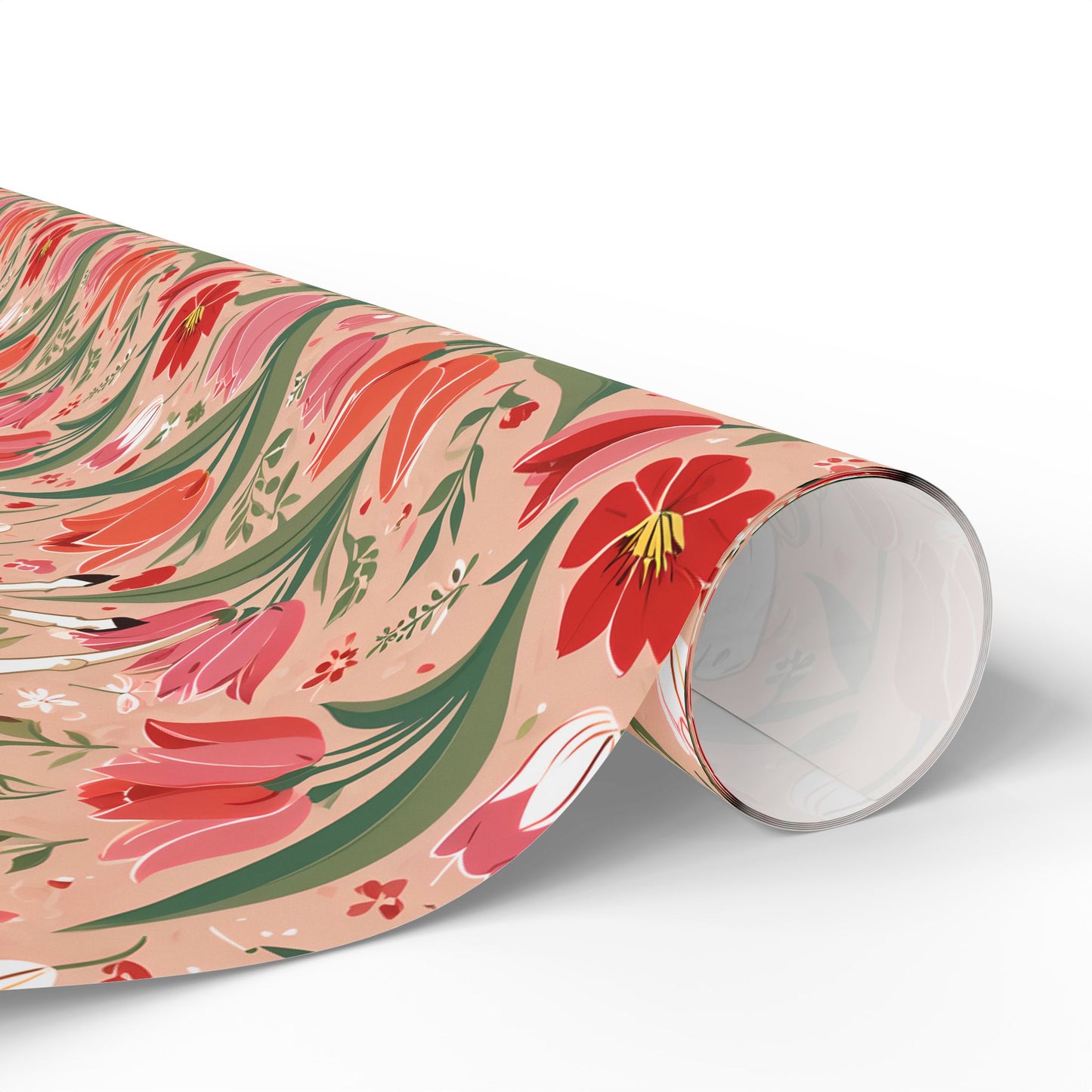 Playful Ponies and Tulips Romantic Gift Wrap