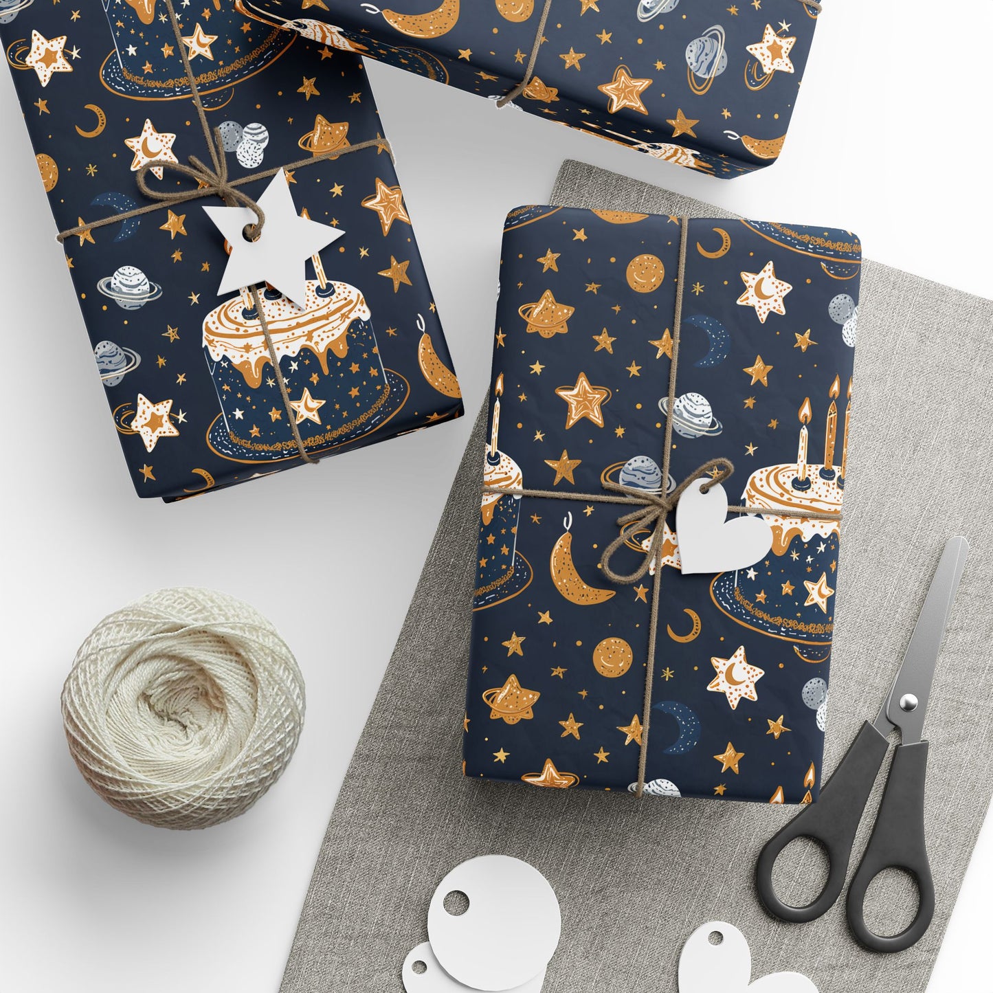 Celestial Birthday Wrapping Paper