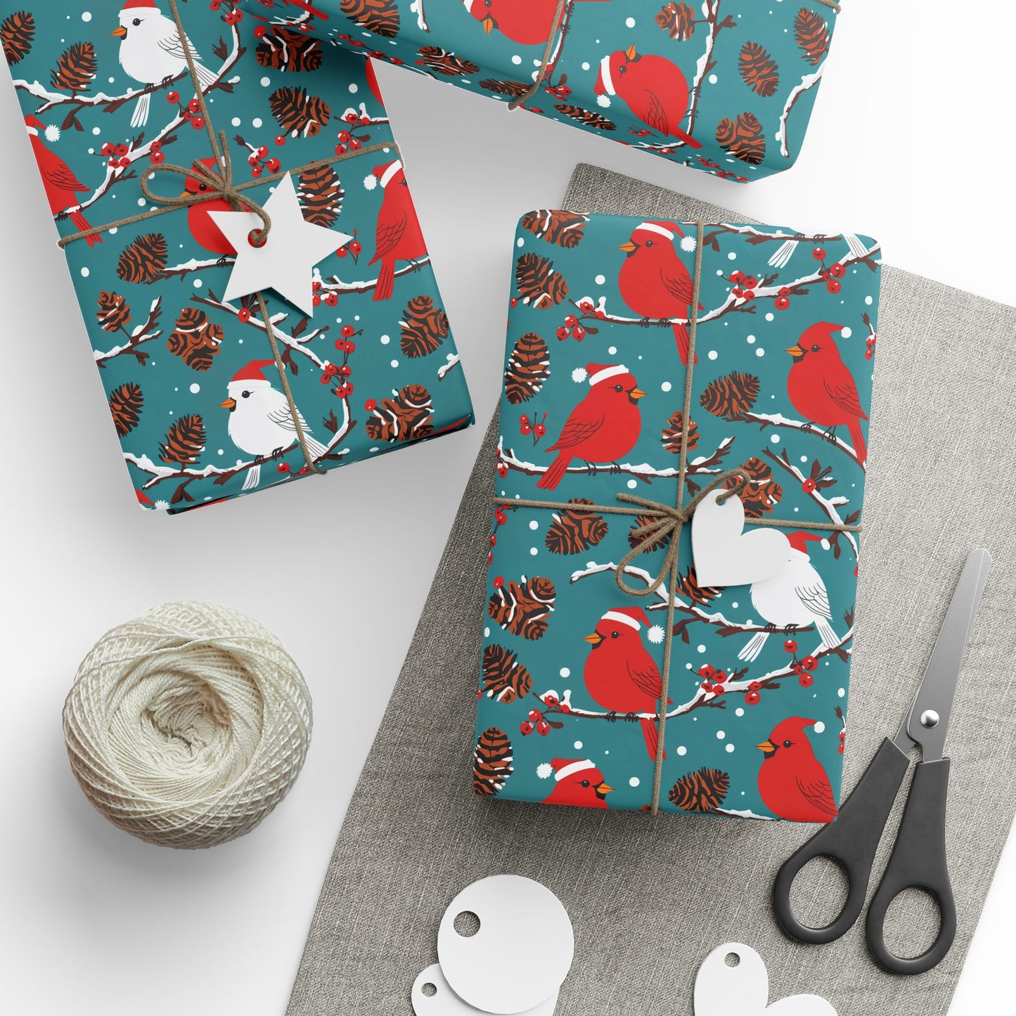 Cardinals & Cones Holiday Wrapping Paper