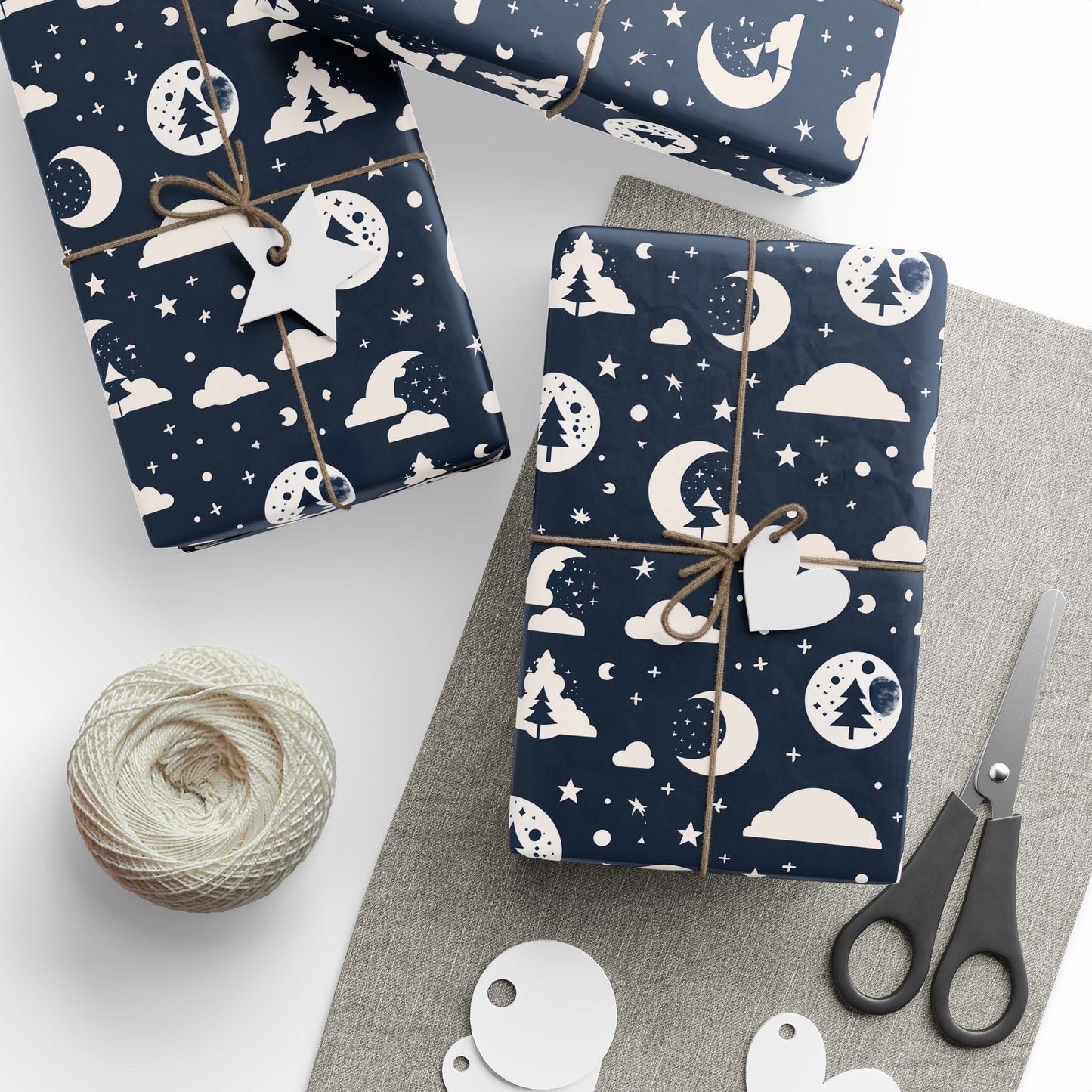 Wrapping Paper - Midnight Pines and Stars Wrapping Paper
