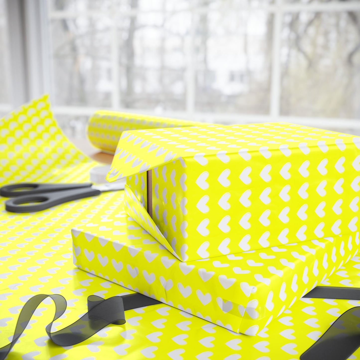 Bright Yellow Gift Wrap