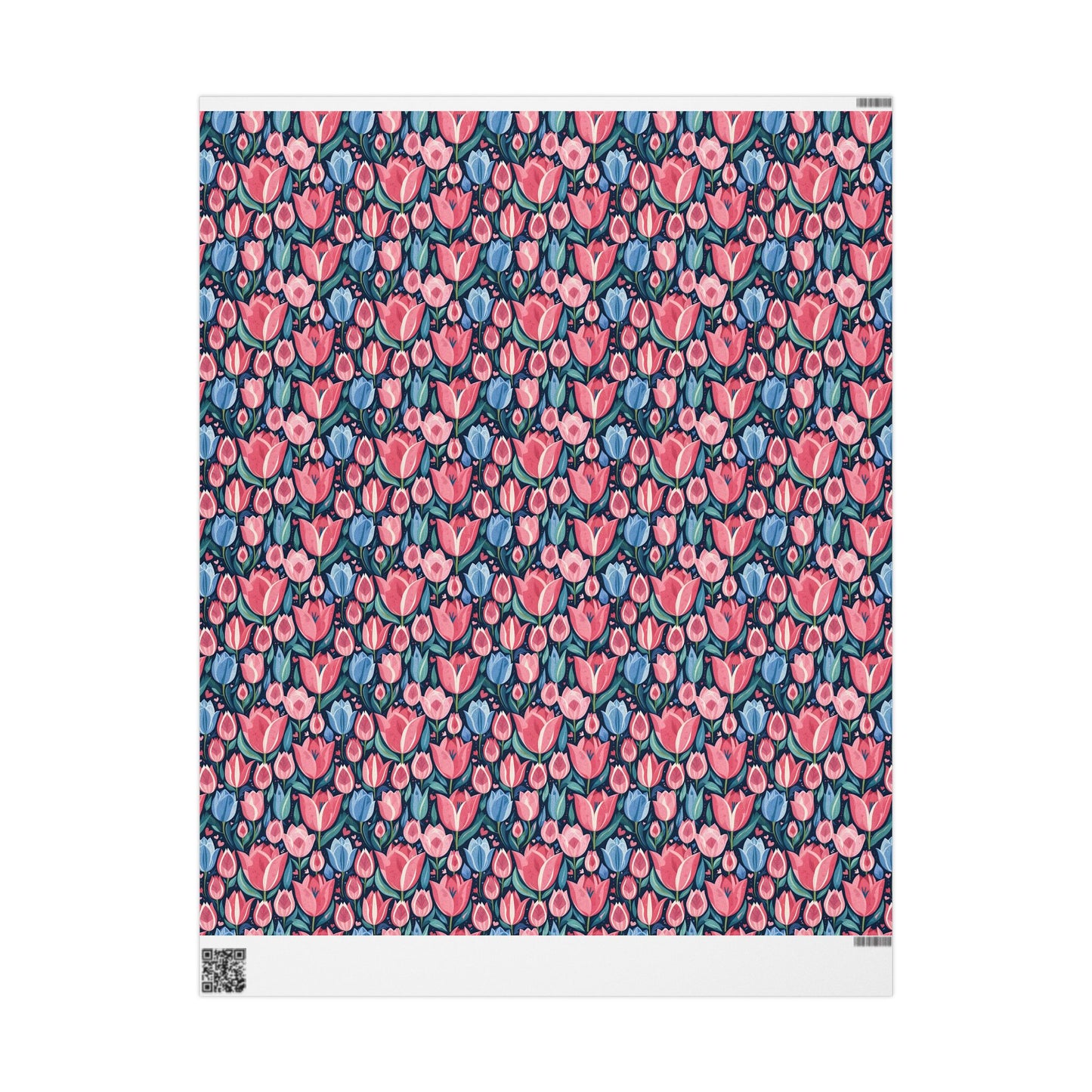 Vibrant Tulip Floral Wrapping Paper Roll
