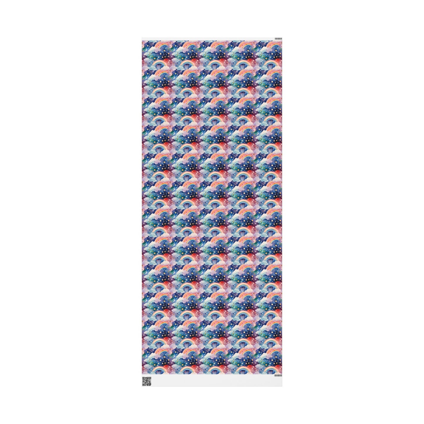 Celestial Rainbows – Whimsical Night Sky Wrapping Paper