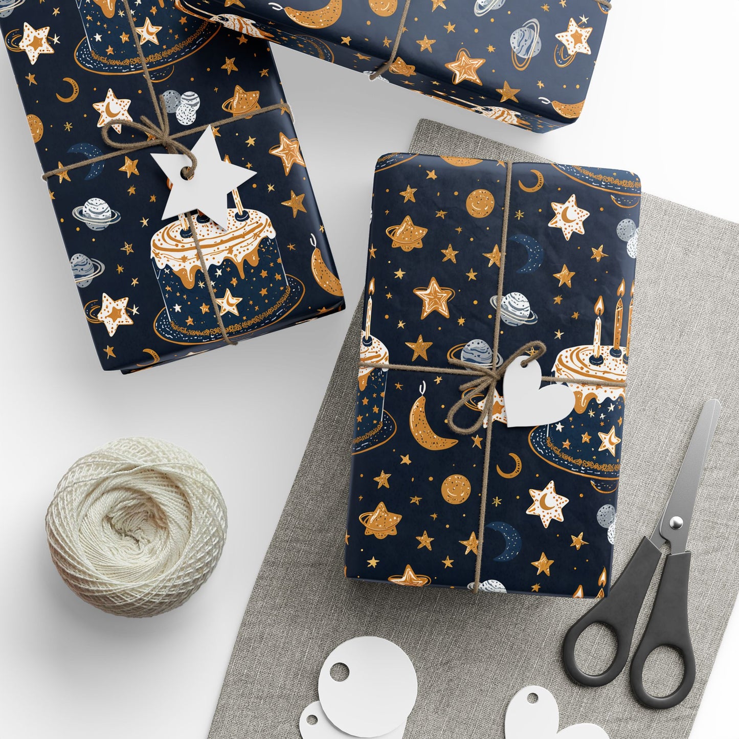 Celestial Birthday Wrapping Paper