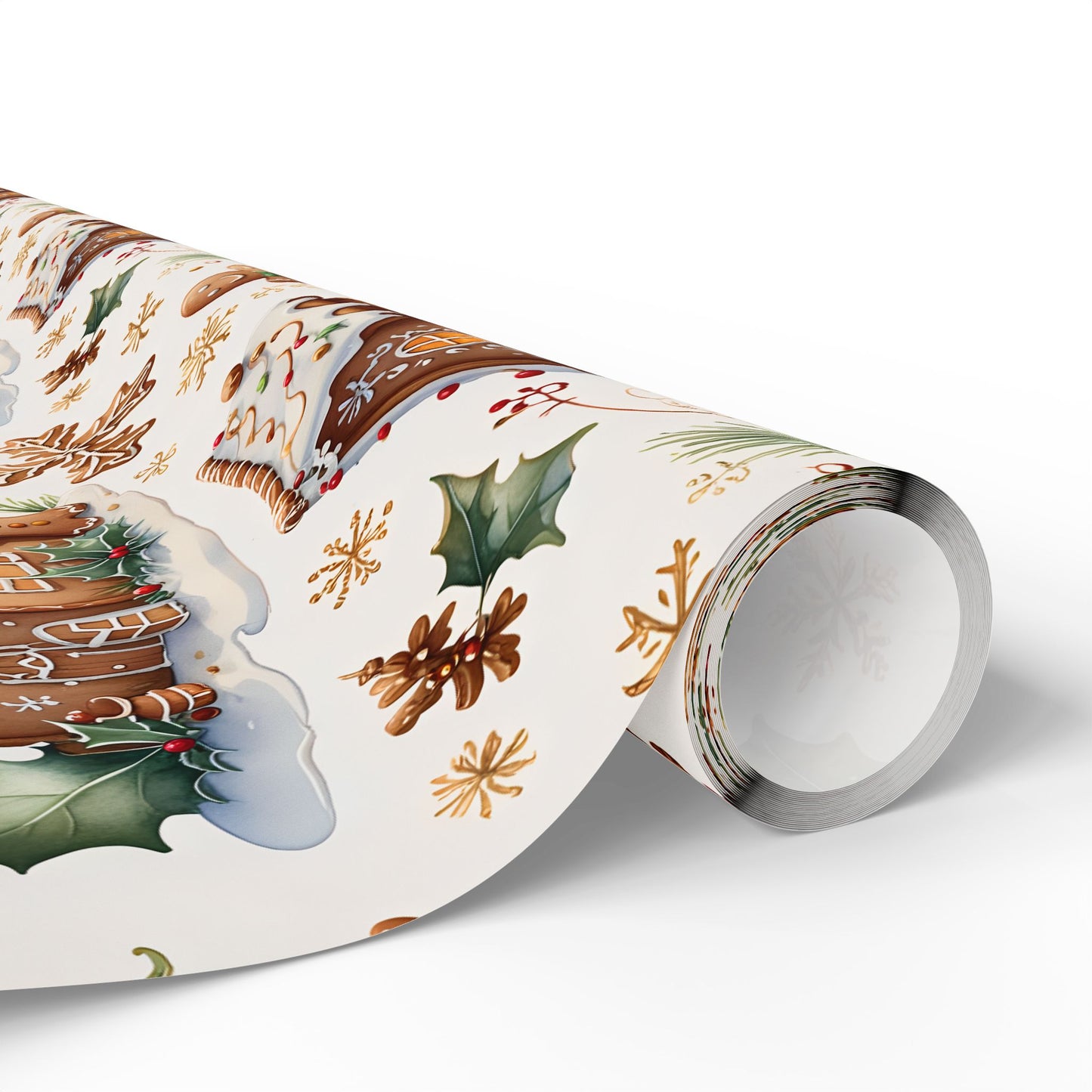 Gingerbread Glam – Sweet Homes & Holly Holiday Wrapping Paper