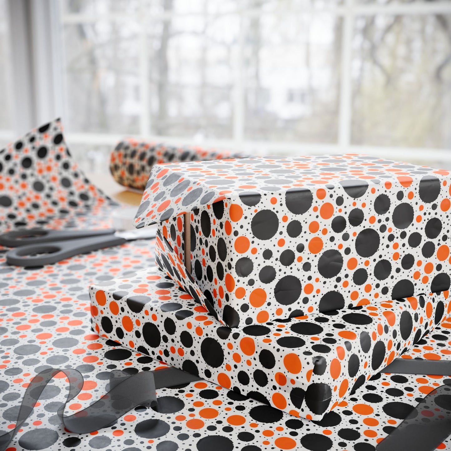 Dot It Like It’s Hot – Halloween Spot Wrapping Paper