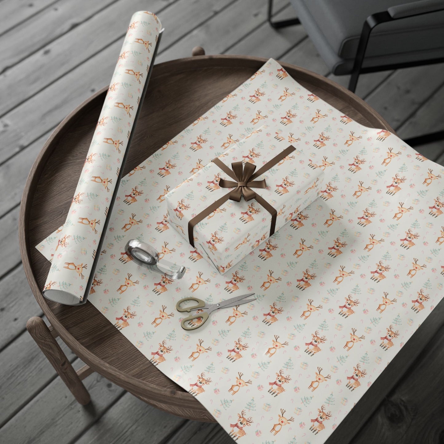 Cute Reindeer Gift Wrap