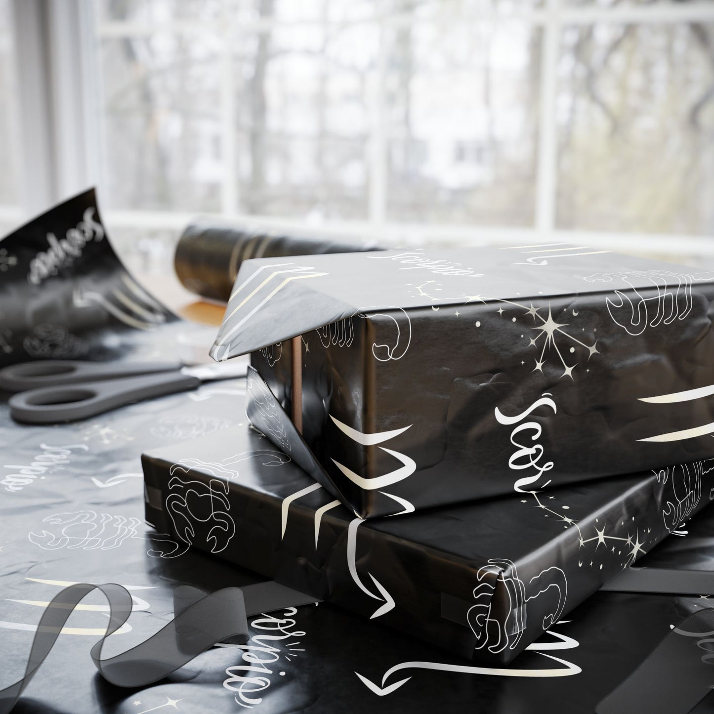 Sting & Spark – Scorpio Zodiac Wrapping Paper