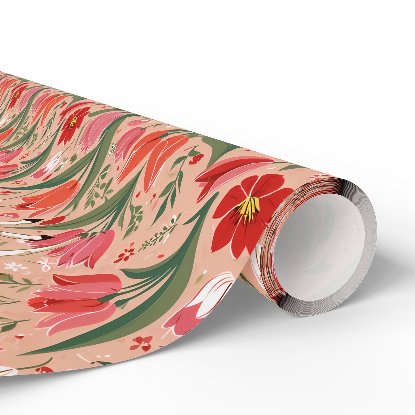 Playful Ponies and Tulips Romantic Gift Wrap