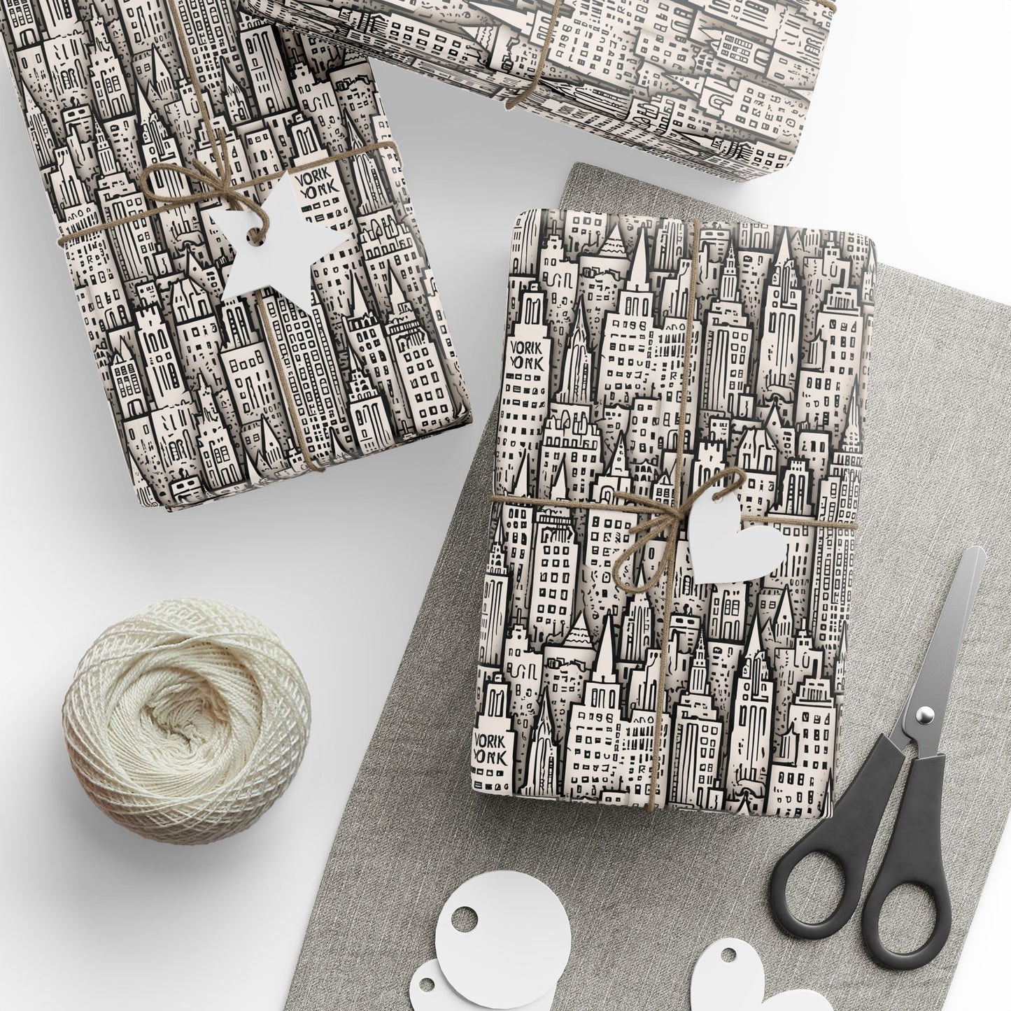 Wrapping Papers - Chic Abstract Cityscape