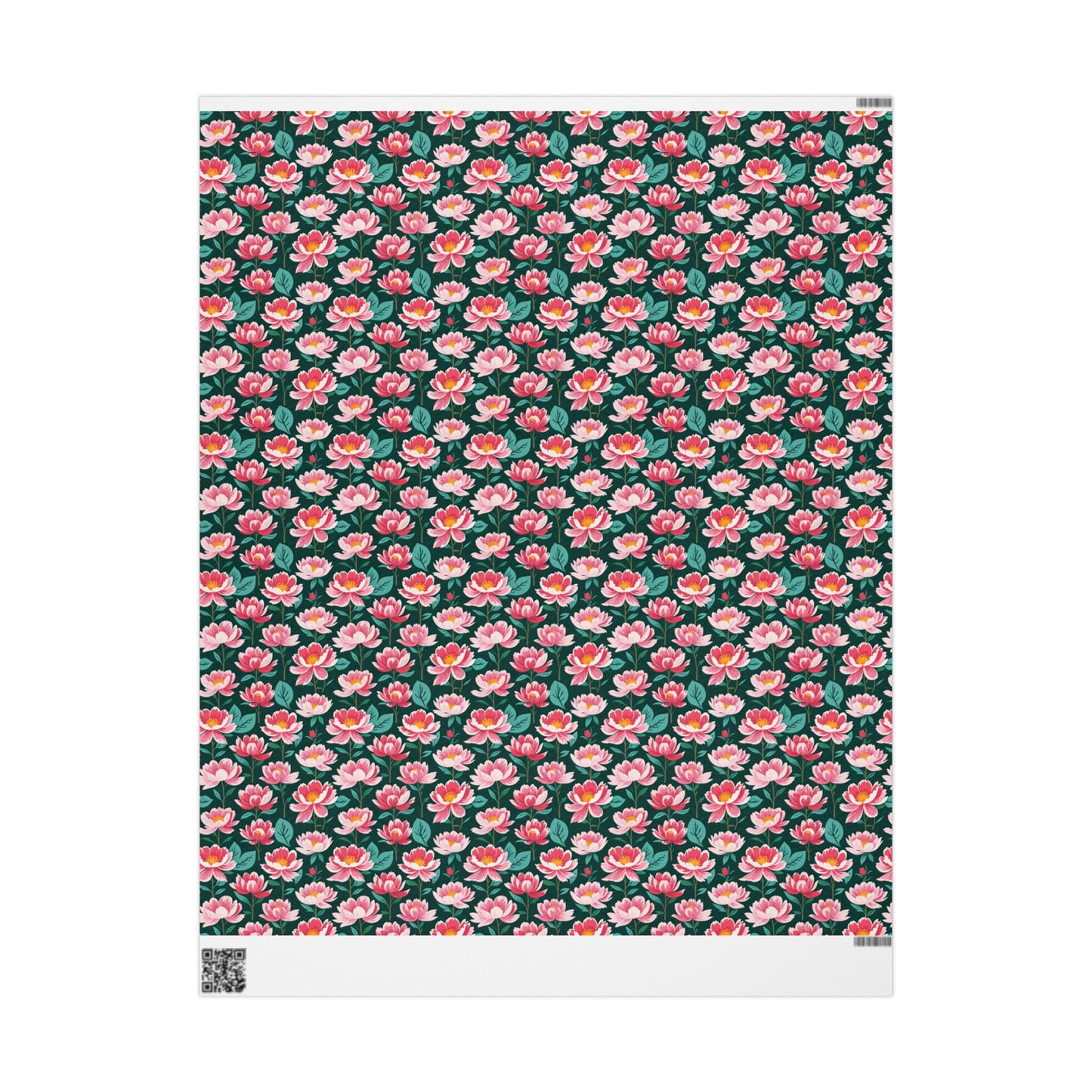 Pink & Green Floral Gift Wrapping Paper