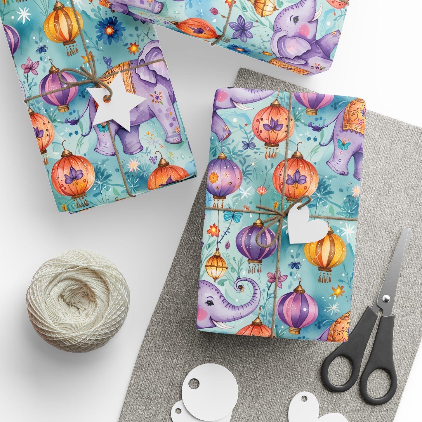 Diwali Festival Elephant Wrapping Papers