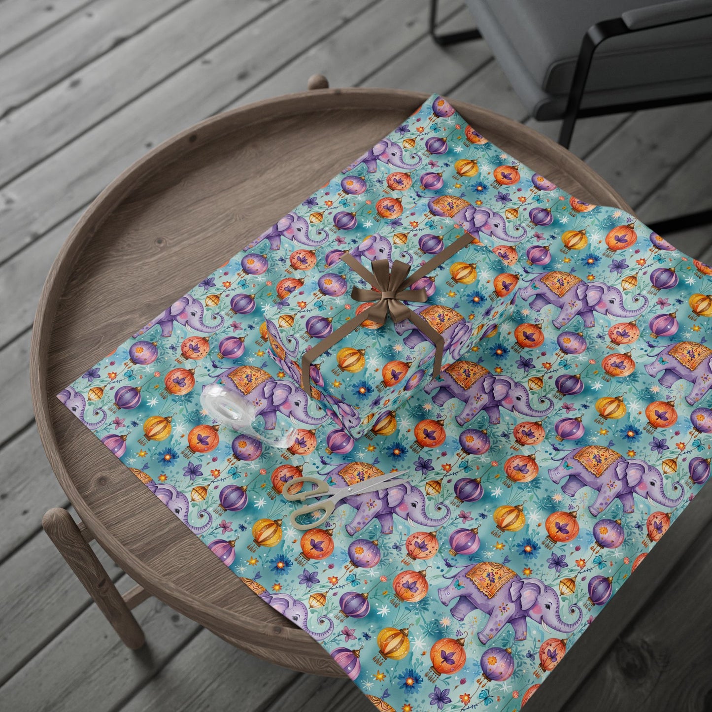 Diwali Festival Elephant Wrapping Papers