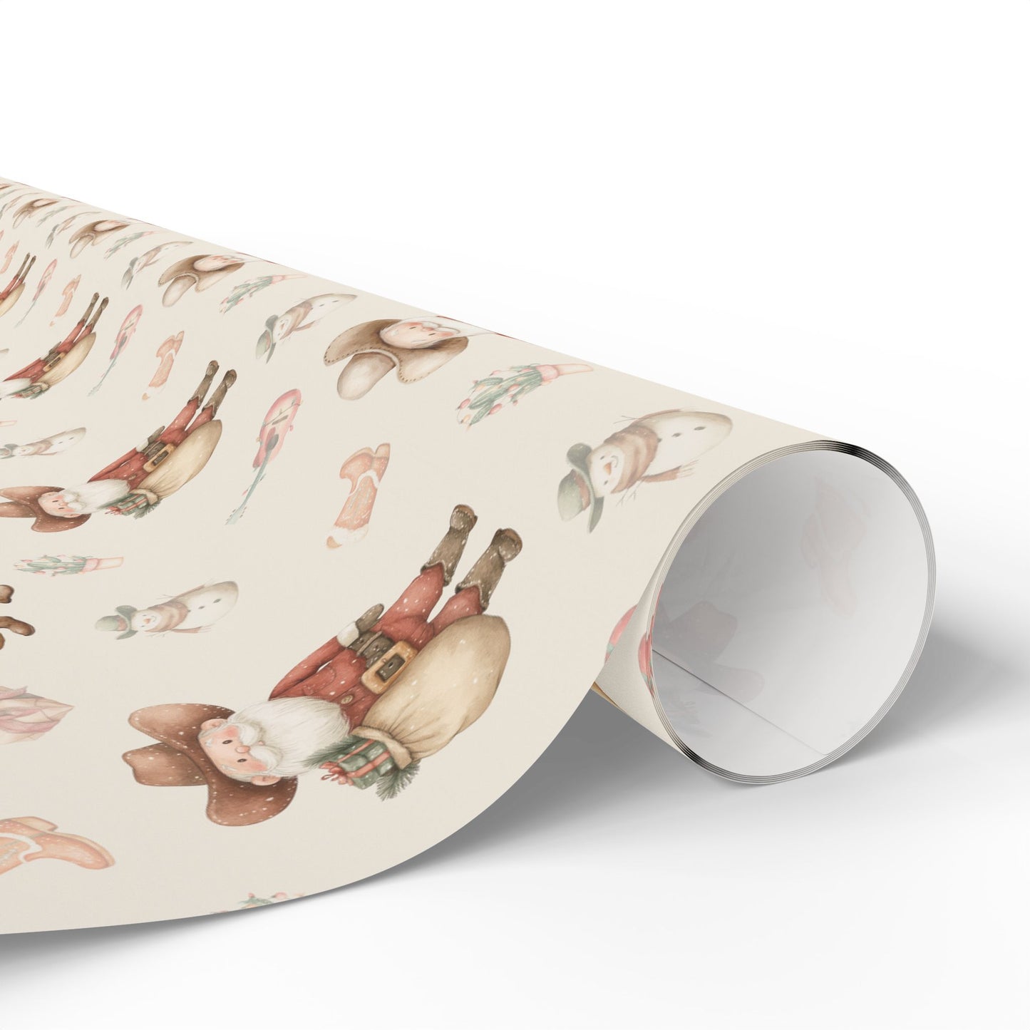 Santa’s Country Christmas – Western Cowboy Wrapping Paper