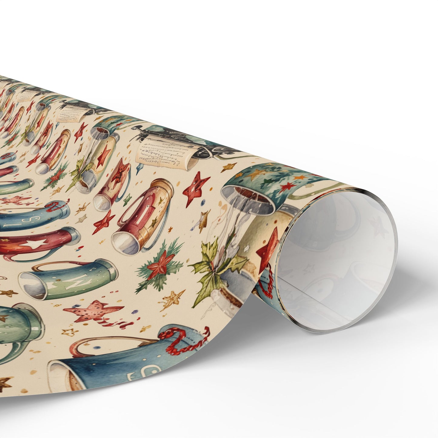Warm Words & Cocoa – Vintage Writer Wrapping Paper