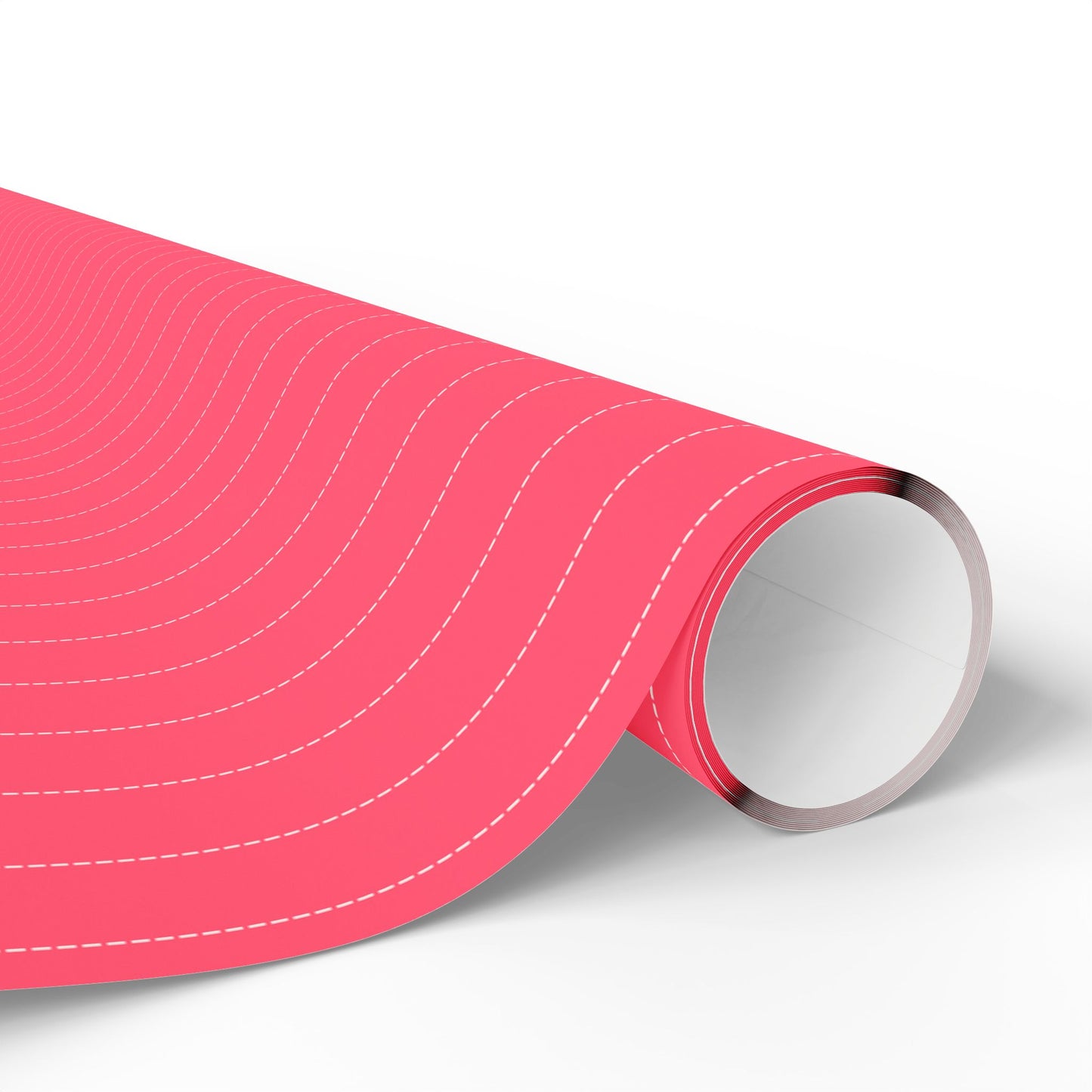 Bright Pink & Cream Striped Wrapping Paper